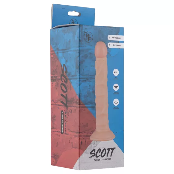 Real Fantasy Scott - realistické dildo - 25 cm - tělová barva