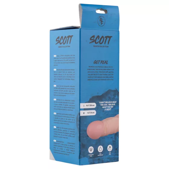 Real Fantasy Scott - realistické dildo - 25 cm - tělová barva