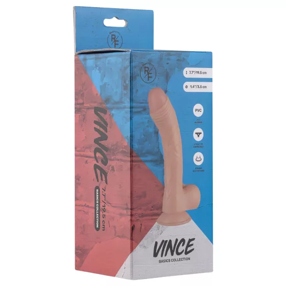 Real Fantasy Vince - realistické dildo s varlaty a předkožkou