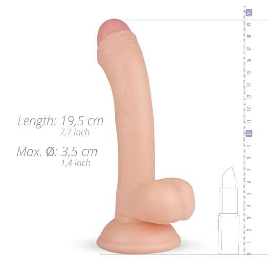 Real Fantasy Vince - realistické dildo s varlaty a předkožkou
