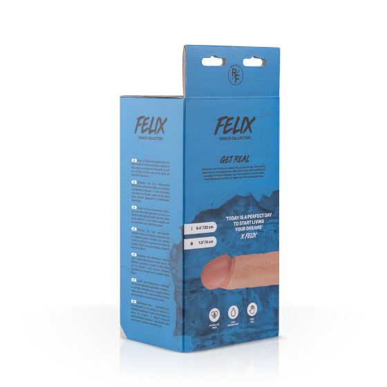 Real Fantasy Felix - realistické dildo s varlaty - 22 cm (přírodní)