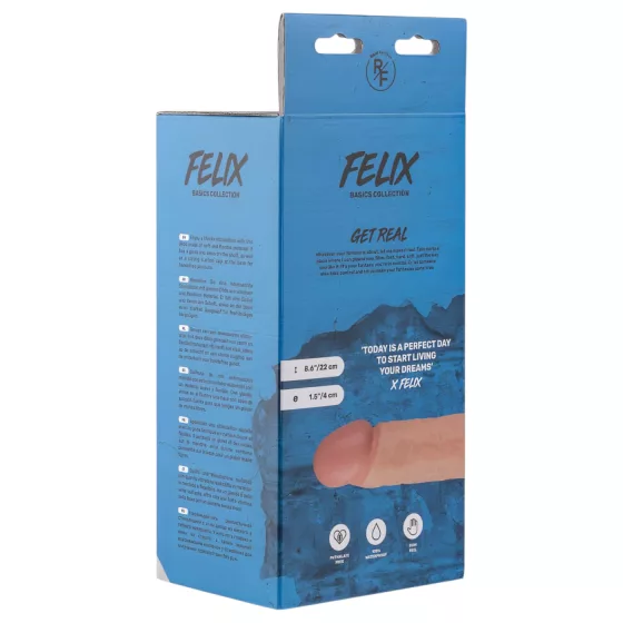 Real Fantasy Felix - realistické dildo s varlaty - 22 cm - tělová