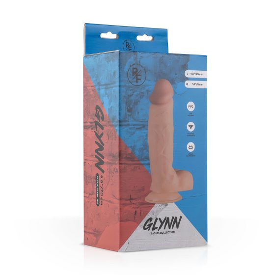 Real Fantasy Glynn - realistický dildo - 25 cm (přírodní)