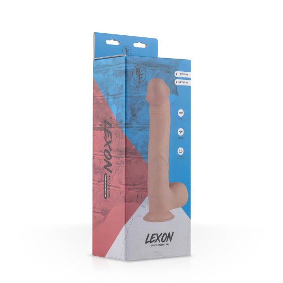 Real Fantasy Lexon - realistický dildo s varlaty - 33cm (přírodní)