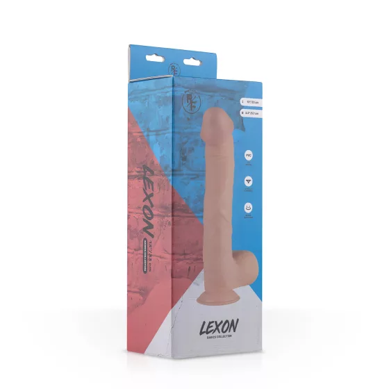 Real Fantasy Lexon - realistické dildo s varlaty - 33 cm - tělová