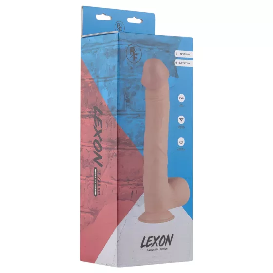 Real Fantasy Lexon - realistické dildo s varlaty - 33 cm - tělová