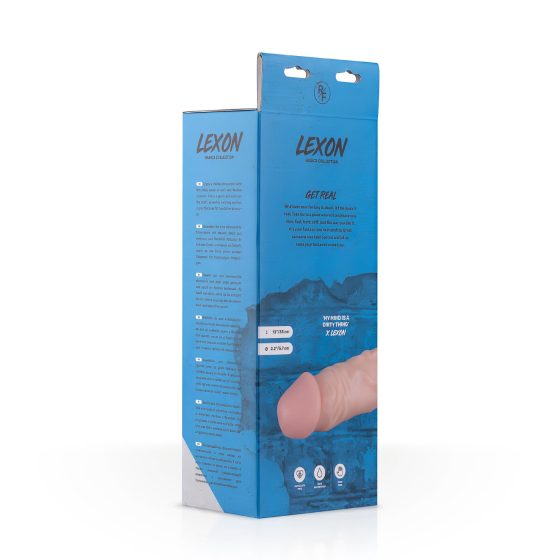 Real Fantasy Lexon - realistický dildo s varlaty - 33cm (přírodní)