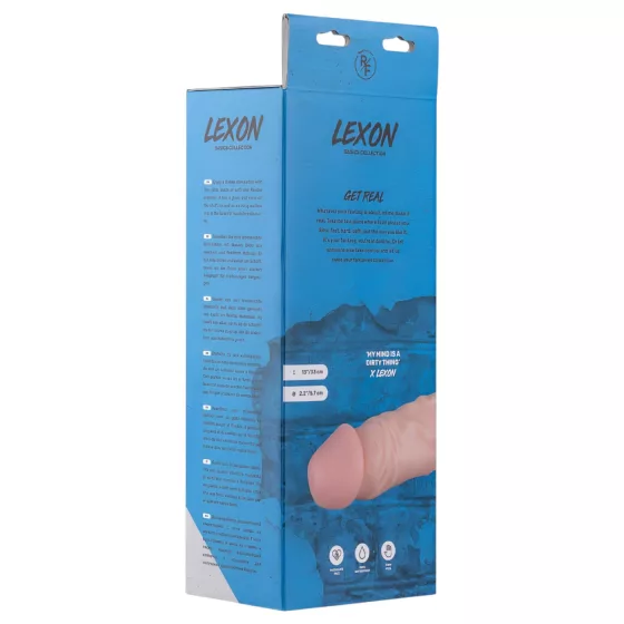 Real Fantasy Lexon - realistické dildo s varlaty - 33 cm - tělová