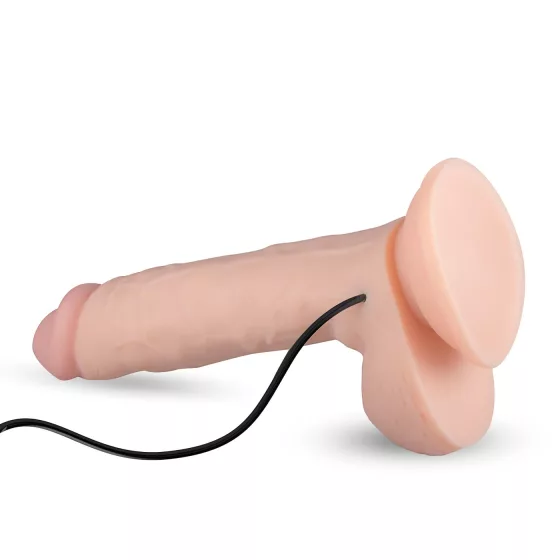 Real Fantasy Glynn - realistický vibrátor s akumulátorem - 25 cm - tělová barva