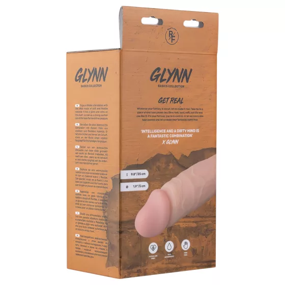 Real Fantasy Glynn - realistický vibrátor s akumulátorem - 25 cm - tělová barva