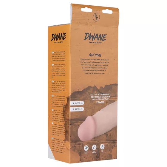 Real Fantasy Dwane - realistický vibrátor na dálkové ovládání - 31 cm - tělová
