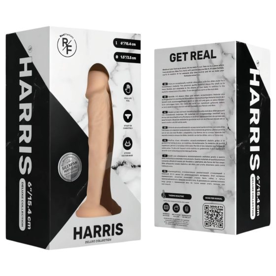 Real Fantasy Harris - realistické dildo - 15 cm (přírodní)