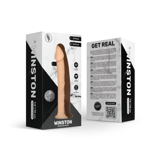 Real Fantasy Winston - přísavkový vibrátor - 19 cm (přírodní)