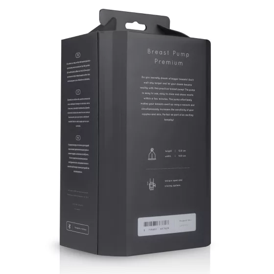 Saiz Premium - dvojitá odsávačka na prsa - malá - průhledná/černá