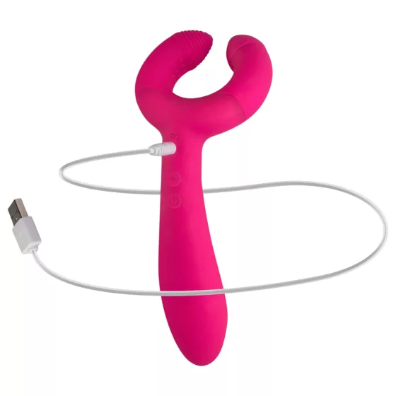 Easytoys Couple - párový vibrátor - dobíjecí, vodotěsný - růžový