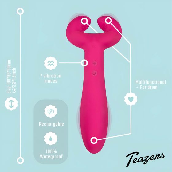 Easytoys Couple - akumulátorový, vodotěsný párový vibrátor (růžový)