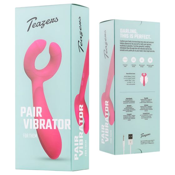 Easytoys Couple - akumulátorový, vodotěsný párový vibrátor (růžový)