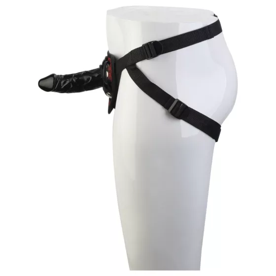 Dreamtoys Blaze - nasazovací dildo s postrojem (černé)