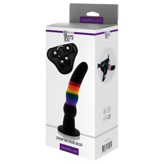 Colorful Love - připínací dildo - barevné