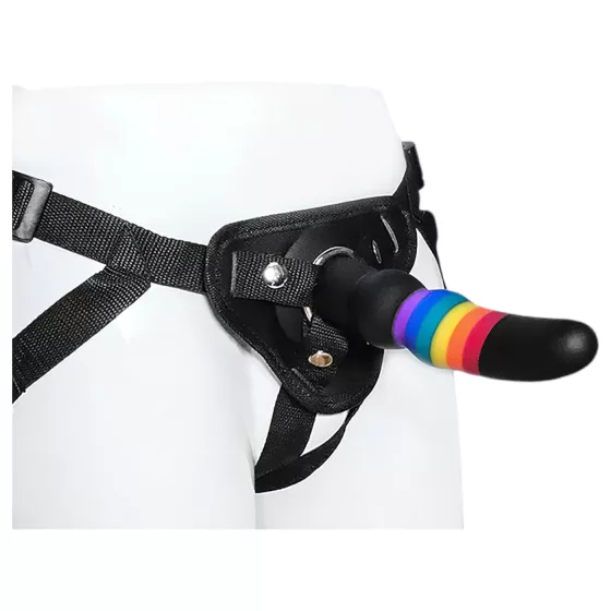 Colorful Love - připínací dildo - barevné