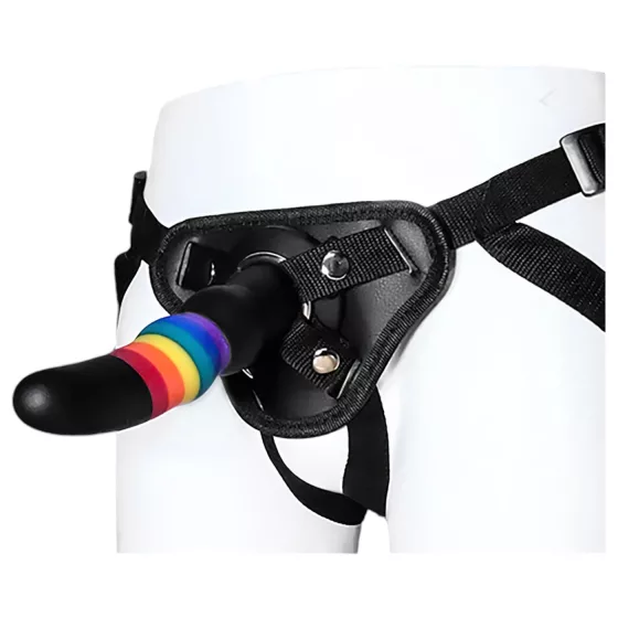 Colorful Love - připínací dildo - barevné