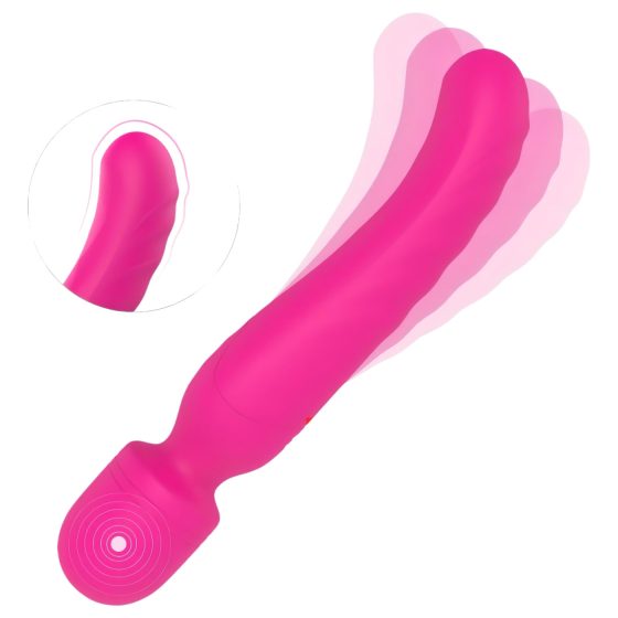 Vibes of Love Wand - akumulátorový, vyhřívaný masážní vibrátor (růžový)