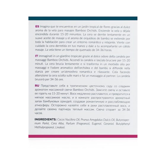 Exotiq Bamboo Orchids - masážní svíčka - 200g