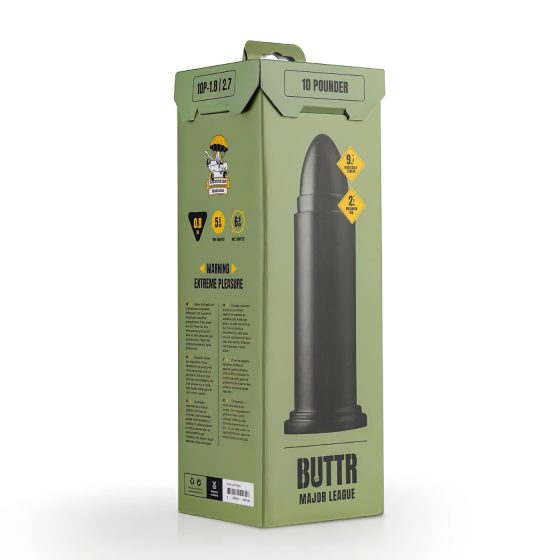 BUTTR 10 Librovka - černé dildo s přísavkou