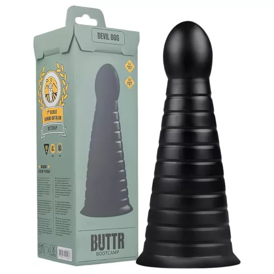 BUTTR Devil Dog - realistický dildo s přísavkou - černé