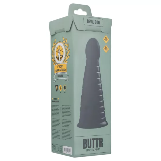 BUTTR Devil Dog - realistický dildo s přísavkou - černé