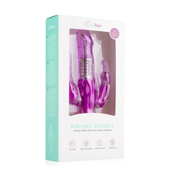 Easytoys Raving Rabbit - 3ramenný vibrátor (růžový)