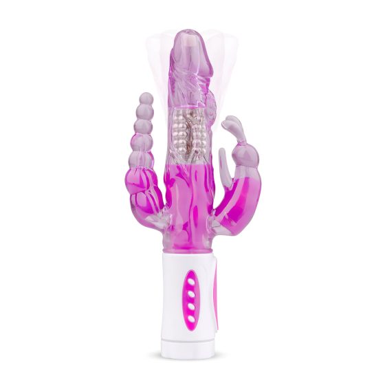 Easytoys Raving Rabbit - 3ramenný vibrátor (růžový)