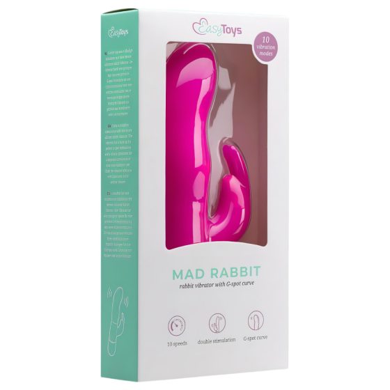 Easytoys Mad Rabbit - Zajíček vibrátor na klitoris (růžový)