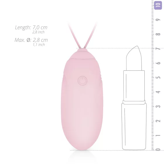 LUV EGG - nositelné akumulátorové rádiové vibrační vajíčko (růžové)