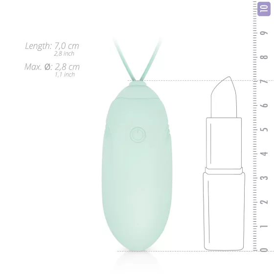 LUV EGG - nositelné akumulátorové rádiové vibrační vajíčko (zelené)