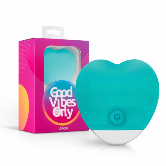 / Good Vibes Oron - dobíjecí, srdcový klitorální vibrátor (tyrkysový)