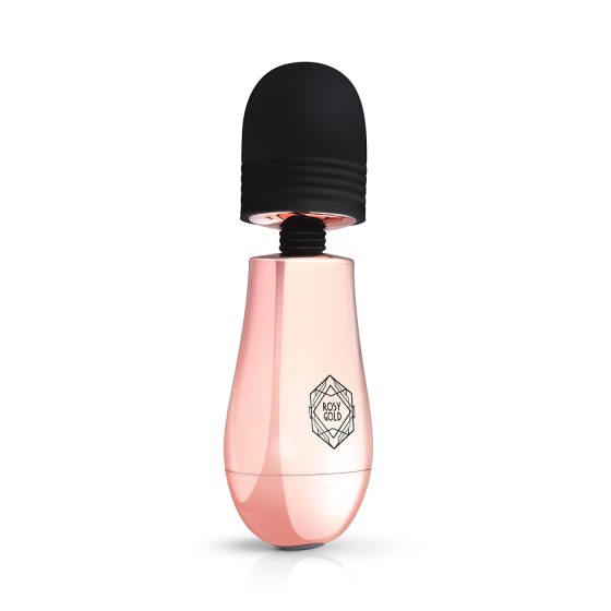 Rosy Gold Mini Wand - akumulátorový masážní vibrátor (růžové zlato)