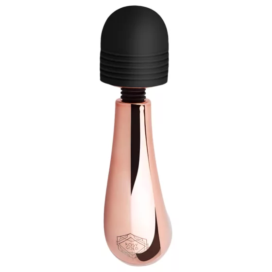 Rosy Gold - mini masážní vibrátor s ohnutou hlavicí - rosegold