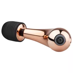   Rosy Gold - mini masážní vibrátor s ohnutou hlavicí - rosegold