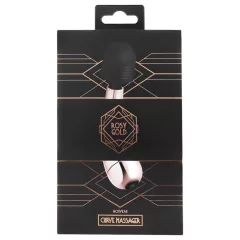   Rosy Gold - mini masážní vibrátor s ohnutou hlavicí - rosegold