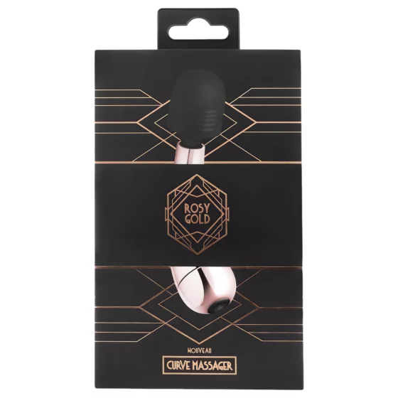 Rosy Gold - mini masážní vibrátor s ohnutou hlavicí - rosegold