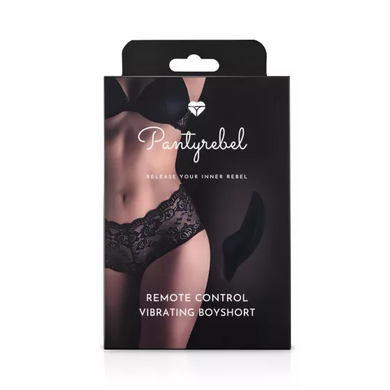 Pantyrebel - akumulátorové, rádiové vibrační francouzské kalhotky, černé (S-L)