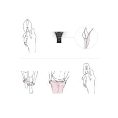  Pantyrebel - bezdrátové, vibrační krajkové kalhotky - černé (S-L)