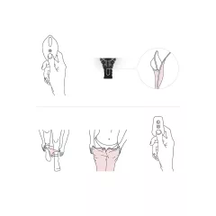   Pantyrebel - vibrační tanga s dálkovým ovládáním - krajka černá S-L