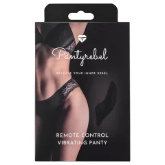   Pantyrebel - černé kalhotky s vysokým pasem + rádiový vibrátor (S-L)