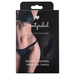   Pantyrebel - akumulátorové, rádiové vibrační černé tanga (S-L)