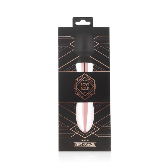 Rosy Gold Wand Curve - akumulátorový masážní vibrátor (rose gold)