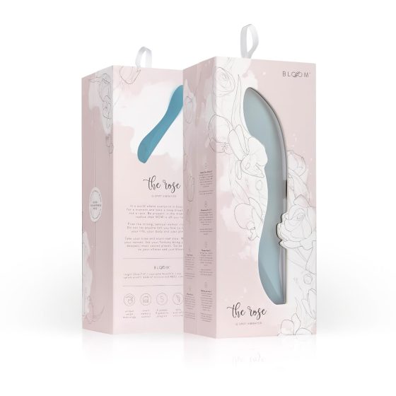 Bloom Rose - akumulátorový, silikonový G-bod vibrátor (tyrkysový)