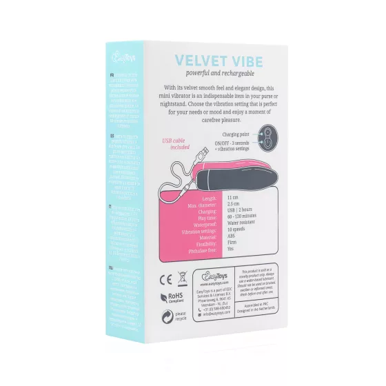 Easytoys - vibrátor na klitoris a tělo - nabíjecí, černý