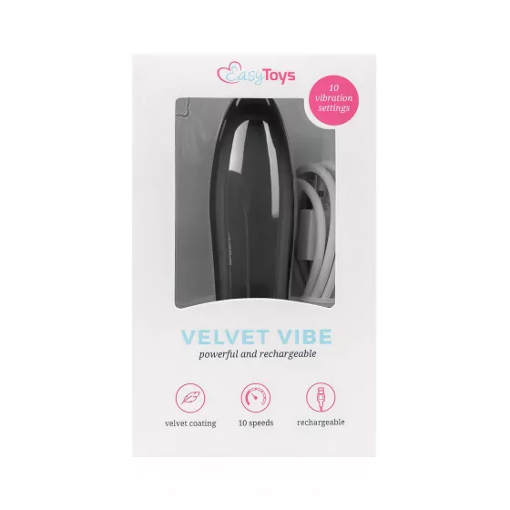 Easytoys - vibrátor na klitoris a tělo - nabíjecí, černý